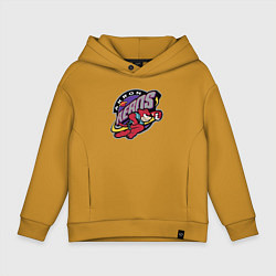 Толстовка оверсайз детская Akron Aeros - baseball team, цвет: горчичный