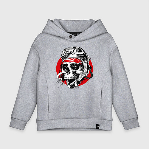 Детское худи оверсайз Pilot kamikadze / Меланж – фото 1
