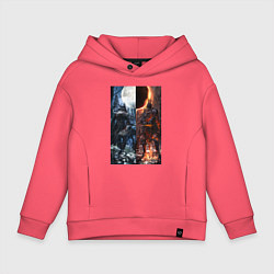 Толстовка оверсайз детская Dark Souls x Bloodborne Дарк Соулс, цвет: коралловый
