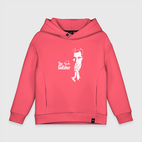 Детское худи оверсайз Крёстный отец Logo / Коралловый – фото 1