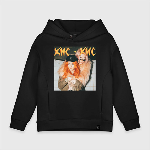 Детское худи оверсайз КИС-КИС Вайб / Черный – фото 1