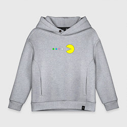 Толстовка оверсайз детская Pac - man Для пары, цвет: меланж