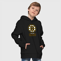 Толстовка оверсайз детская Boston Bruins , Бостон Брюинз, цвет: черный — фото 2