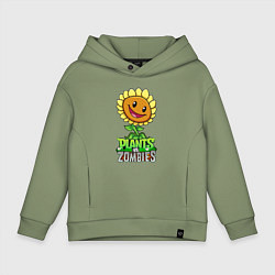 Детское худи оверсайз Plants vs Zombies Подсолнух
