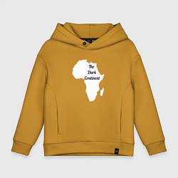 Толстовка оверсайз детская The Dark Continent Африка, цвет: горчичный