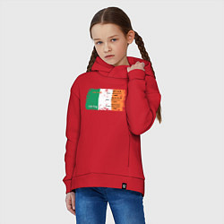 Толстовка оверсайз детская Флаг Ирландии, цвет: красный — фото 2