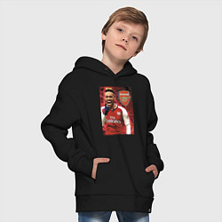 Толстовка оверсайз детская Arsenal, Pierre-Emerick Aubameyang, цвет: черный — фото 2