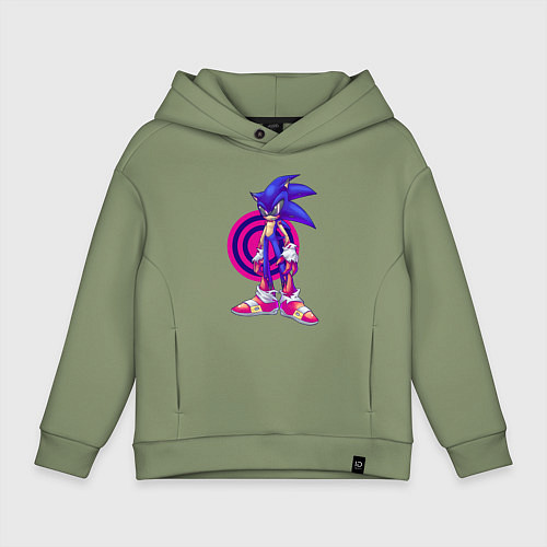 Детское худи оверсайз Sonic Exe Video game Hedgehog / Авокадо – фото 1