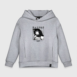 Толстовка оверсайз детская Райдэн Shogun Raiden, Genshin Impact, цвет: меланж