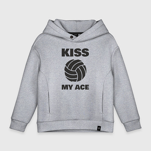 Детское худи оверсайз Volleyball - Kiss My Ace / Меланж – фото 1