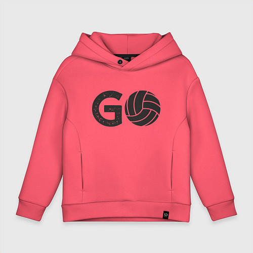 Детское худи оверсайз Go Volleyball / Коралловый – фото 1