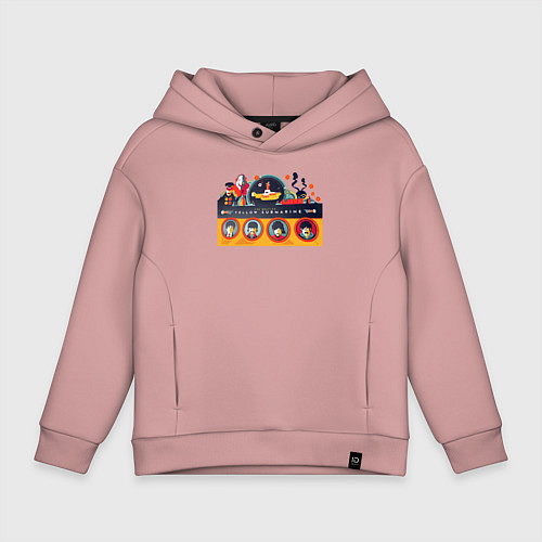 Детское худи оверсайз Yellow Submarine Мультфильм / Пыльно-розовый – фото 1