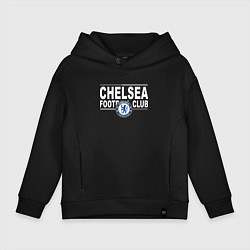 Толстовка оверсайз детская Chelsea Football Club Челси, цвет: черный