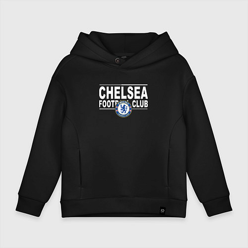 Детское худи оверсайз Chelsea Football Club Челси / Черный – фото 1