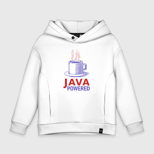 Детское худи оверсайз JAWA POWERED / Белый – фото 1