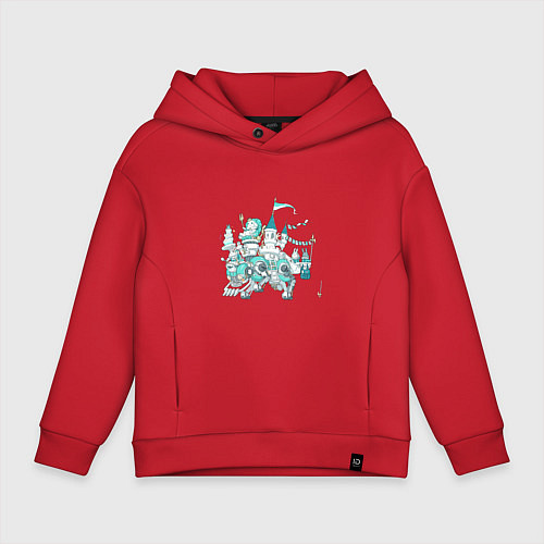 Детское худи оверсайз С днём рождения короля / Красный – фото 1