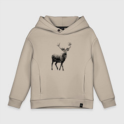 Детское худи оверсайз Черный олень Black Deer