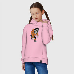 Толстовка оверсайз детская Astronaut Cool Monkey, цвет: светло-розовый — фото 2