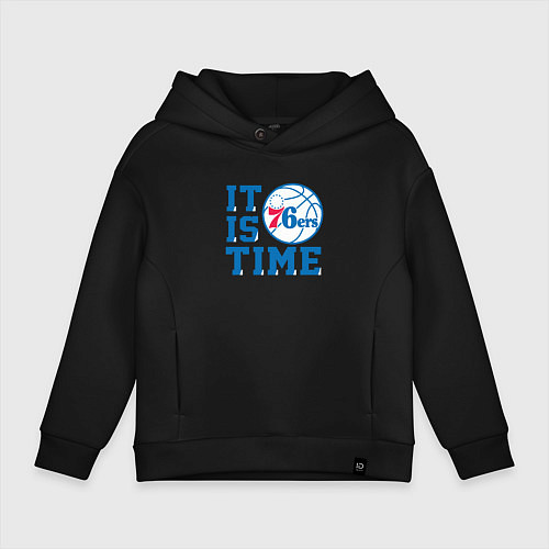 Детское худи оверсайз It Is Philadelphia 76ers Time Филадельфия Севенти / Черный – фото 1