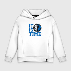 Толстовка оверсайз детская It Is Dallas Mavericks Time Даллас Мэверикс, цвет: белый
