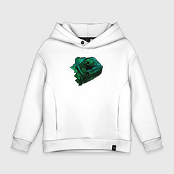 Детское худи оверсайз Хамелеон в стиле Low Poly