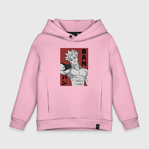 Детское худи оверсайз Бессмертный Бан / Светло-розовый – фото 1