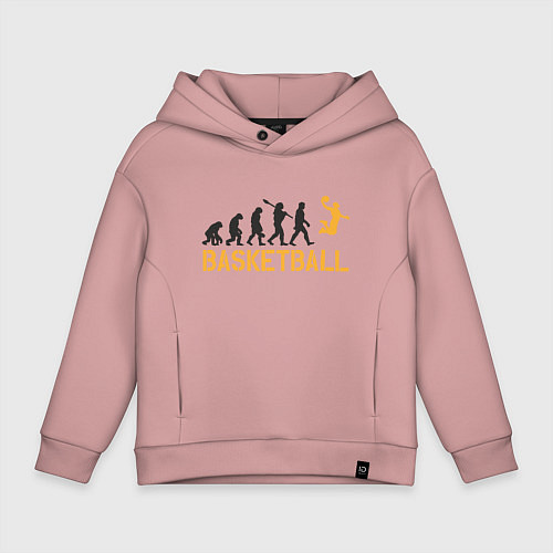 Детское худи оверсайз Basketball Fly / Пыльно-розовый – фото 1