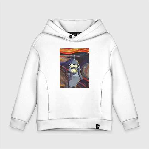 Детское худи оверсайз БЕНДЕР КРИК BENDER / Белый – фото 1