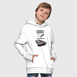 Толстовка оверсайз детская Audi quattro Concept Design, цвет: белый — фото 2
