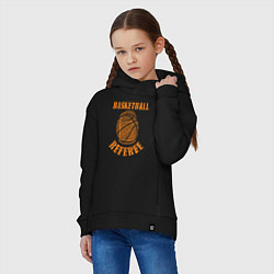 Толстовка оверсайз детская Баскетбольный судья, цвет: черный — фото 2