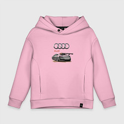 Толстовка оверсайз детская Audi Racing team, цвет: светло-розовый