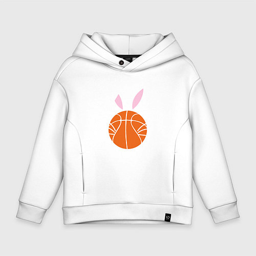 Детское худи оверсайз Basketball Bunny / Белый – фото 1
