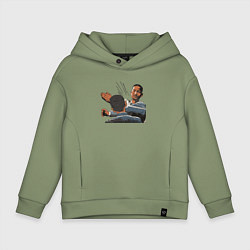 Толстовка оверсайз детская ШЛЁП!, цвет: авокадо