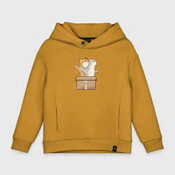 Толстовка оверсайз детская Catanic, цвет: горчичный