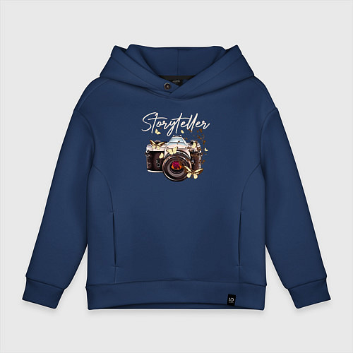 Детское худи оверсайз Storyteller / Тёмно-синий – фото 1