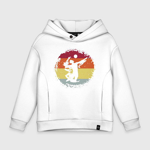 Детское худи оверсайз Tasty Volleyball / Белый – фото 1