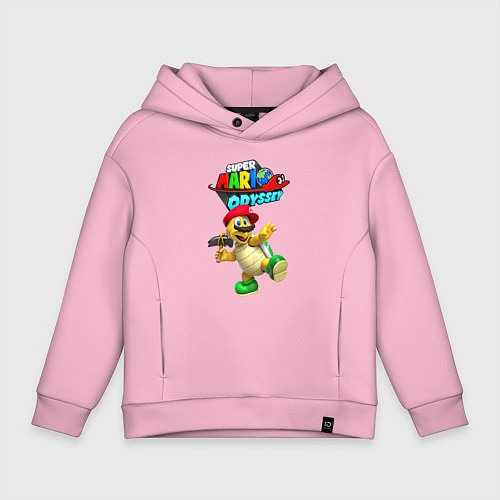 Детское худи оверсайз Super Odyssey Hero turtle Koopa Troopa / Светло-розовый – фото 1