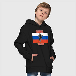 Толстовка оверсайз детская Russian Rugby, цвет: черный — фото 2