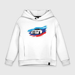 Толстовка оверсайз детская BMW True, цвет: белый