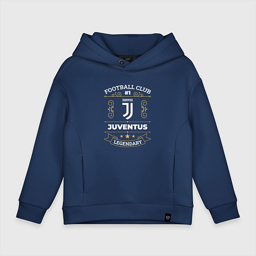 Детское худи оверсайз Juventus FC 1 / Тёмно-синий – фото 1