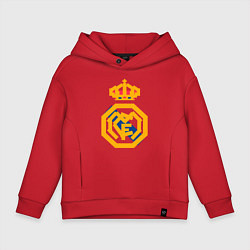 Толстовка оверсайз детская Football - Real Madrid, цвет: красный