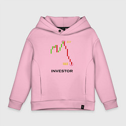 Толстовка оверсайз детская Investor, цвет: светло-розовый