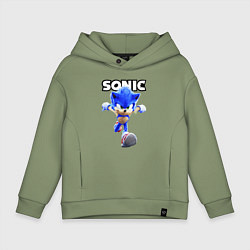 Толстовка оверсайз детская Sonic the Hedgehog 2, цвет: авокадо