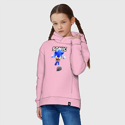 Толстовка оверсайз детская Sonic the Hedgehog 2, цвет: светло-розовый — фото 2