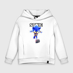 Толстовка оверсайз детская Sonic the Hedgehog 2, цвет: белый