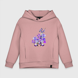 Толстовка оверсайз детская Ириски Ирисы, цвет: пыльно-розовый
