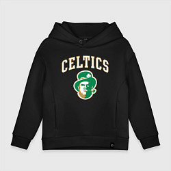 Толстовка оверсайз детская NBA Celtics, цвет: черный