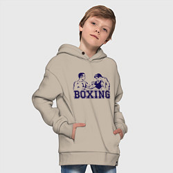Толстовка оверсайз детская Бокс Boxing is cool, цвет: миндальный — фото 2
