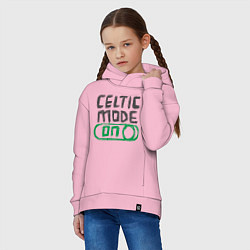 Толстовка оверсайз детская Celtic Mode On, цвет: светло-розовый — фото 2