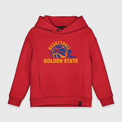 Толстовка оверсайз детская Golden State Basketball, цвет: красный
